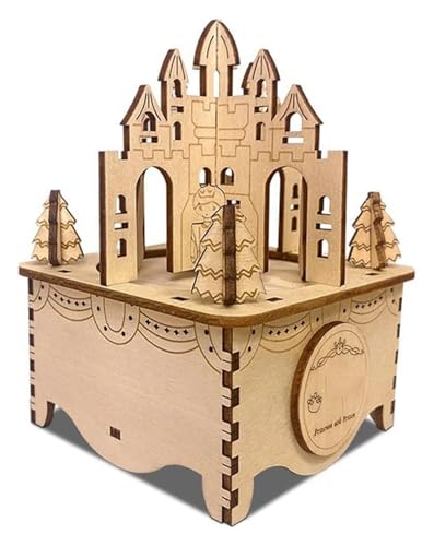 Spieluhr, Spieluhr aus Holz, Schmuck, Spieluhr, Geschenk, Spieluhr aus Holz, handgefertigt, for Selbermachen, Basteln, Ornamente, zusammengebaute dreidimensionale 3D-Puzzle-Spieluhr von YOUYIMEI