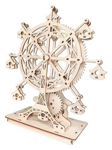 Spieluhr, Spieluhr aus Holz, Schmuck, Spieluhr, Geschenk, rotierendes Riesenrad, Spieluhr, Puzzle, 3D-Stereo-Puzzle, Spieluhr aus Holz, Bastelornamente von YOUYIMEI