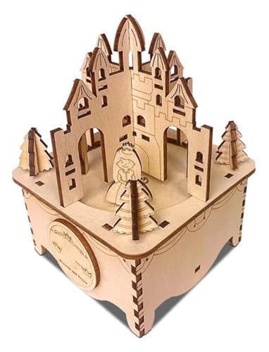 Spieluhr, Spieluhr aus Holz, Schmuck, Spieluhr als Geschenk, Spieluhr als Geschenk, Holzschloss, DIY-Spieluhr, 3D-Puzzle, handmontiert von YOUYIMEI