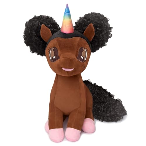 Einhorn-Plüschtier mit Afro-Puffs, 38,1 cm von YOUnicorn Kidz powered by The Black Unicorn Shop