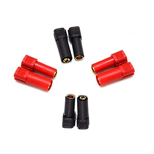 YoWoo Power 4 Pairs Amass XT150-Steckeradapter Stecker/Buchse 6-mm-Gold-Bananenstecker für Batterie-Regler und Ladekabel von YoWoo Power