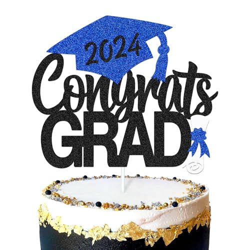 Congrats Grade Cake Decoration Class of 2022 Cake Topper We are So Proud Of You Finally Done You Did It Thema, High School College Educated Graduation Party Supplies (Blau) von YOYMARR