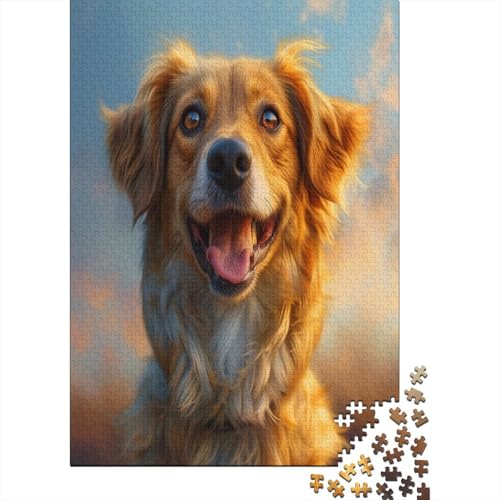 Golden Retriever Puzzle 1000 Teile,Puzzle Für Erwachsene, Impossible Puzzle, GesKükenlichkeitsspiel Für Die Ganze Familie,Puzzle Farbenfrohes,Puzzle-Geschenk,RaumdekoRatteion Puzzel 1000pcs (75x50cm) von YPZADTGHG