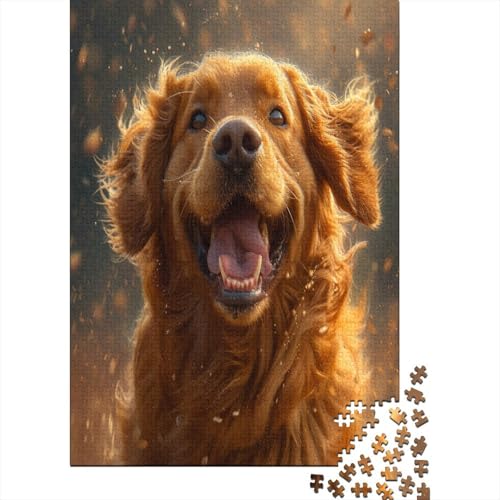 Golden Retriever Puzzlespiel 1000 Teile Puzzles Für Erwachsene Lernspiel Herausforderung Spielzeug 1000 Teile Puzzles Für Erwachsene Kinder Erwachsenen Puzzlespiel Puzzel 1000pcs (75x50cm) von YPZADTGHG