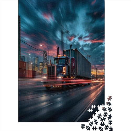 LKW Puzzle 1000 Teile,für Erwachsene, Impossible Puzzle,farbenfrohes Legespiel,GesKükenlichkeitsspiel Für Die Ganze Familie,Erwachsenenpuzzle Puzzel 1000pcs (75x50cm) von YPZADTGHG