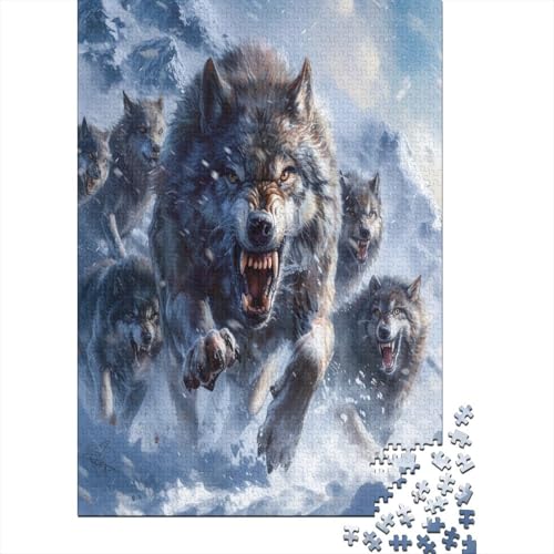 Wolf Puzzlespiel 1000 Teile, Puzzle Erwachsene 1000 Teile, Impossible Puzzle GesKükenlichkeitsspiel Für Die Ganze Familie, Puzzle Erwachsene 1000 Teile Puzzel 1000pcs (75x50cm) von YPZADTGHG