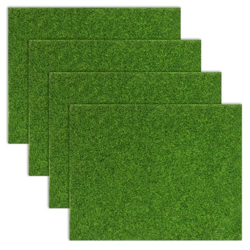 4 Stück Kunstgras Dekoration, 20 x 25 cm Kunstrasen-Basteln, Mini Kunstgarten Gras Teppich Dekor Basteln, Grasmatte für Basteln Außen Dekorationen Puppenhaus DIY Ornament 4 Stück Kunstgras Dekoration, 20 x 25 cm Kunstrasen-Basteln, Mini Kunstgarten Gras Teppich Dekor Basteln, Grasmatte für Basteln Außen Dekorationen Puppenhaus DIY Ornament von YQQYG