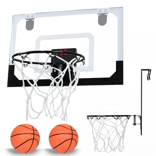 YRHome Mini Basketballkorb Set für Kinder mit elektronischer Bewertungsfunktion und Sound Indoor Basketball Hoop for Door hängendes Basketballbrett mit Bälle & Pumpe Geschenke für Jungen Mädchen YRHome Mini Basketballkorb Set für Kinder mit elektronischer Bewertungsfunktion und Sound Indoor Basketball Hoop for Door hängendes Basketballbrett mit Bälle & Pumpe Geschenke für Jungen Mädchen von YRHome