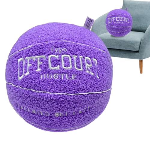 YRTUOP 25CM Basketball Kissen, Niedliches Basketball Plüsch Spielzeug Kreatives Basketball Wurfkissen Basketball Plüschtier Dekoration Spielzeug Für Kinder, Jungens Und Mädchen von YRTUOP