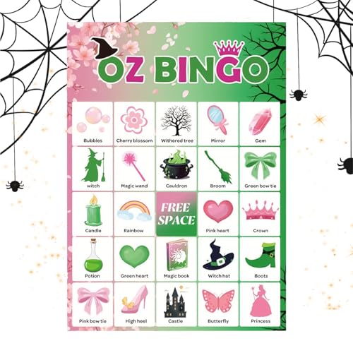 YRTUOP Hexen Bingo Spiele | Halloween Bingospiele Für Erwachsene Hexenthema,Geburtstagsspiel Interaktives Spielzeug Für Feiern Unterwegs Erwachsene Feste Kinder Schule Indoor Anfänger YRTUOP Hexen Bingo Spiele | Halloween Bingospiele Für Erwachsene Hexenthema,Geburtstagsspiel Interaktives Spielzeug Für Feiern Unterwegs Erwachsene Feste Kinder Schule Indoor Anfänger von YRTUOP