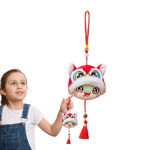 YRTUOP Jahr der Schlange Plüsch - Cartoon Schlange Maskottchen Puppe - Rucksack Anhänger Ornamente Schlange Plüsch, Plüsch Schlüssel Zubehör für Frühlingsfest von YRTUOP