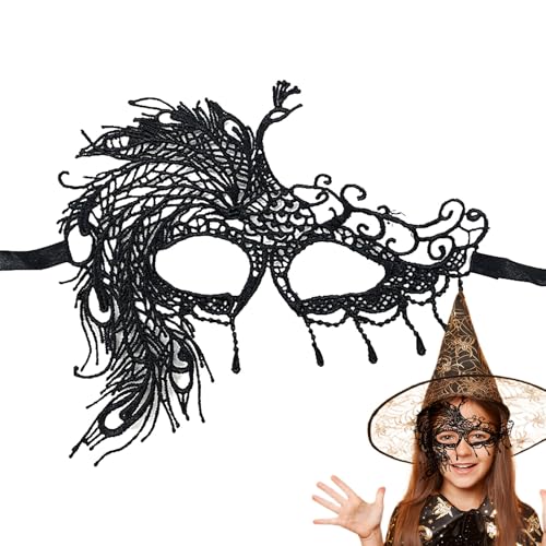 YRTUOP Lace Schwarz Augenmaske | Elegante Gesichtsmaske Augenklappe für Mädchen Damen Teenager | Halloween Karneval Blindfold für Damen Teenager Mädchen Bühnenauftritt Geburtstag YRTUOP Lace Schwarz Augenmaske | Elegante Gesichtsmaske Augenklappe für Mädchen Damen Teenager | Halloween Karneval Blindfold für Damen Teenager Mädchen Bühnenauftritt Geburtstag von YRTUOP
