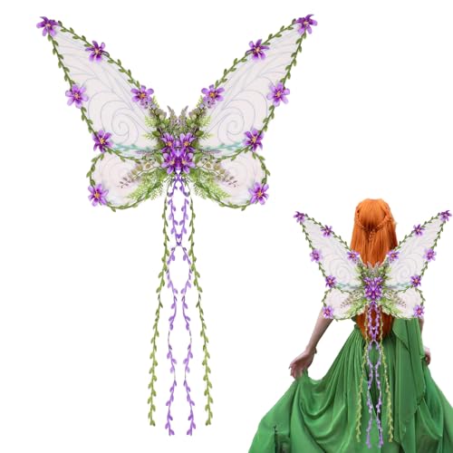 YRTUOP Schmetterlingsflügel - Kostüm Schmetterlingsflügel mit 3D Blumen und Blättern - Verwandlungs-Outfit Kostüm Zubehör Für Damen Kinder Cosplay Fest Halloween Fotografie YRTUOP Schmetterlingsflügel - Kostüm Schmetterlingsflügel mit 3D Blumen und Blättern - Verwandlungs-Outfit Kostüm Zubehör Für Damen Kinder Cosplay Fest Halloween Fotografie von YRTUOP