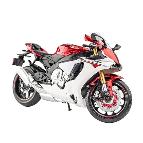 Legierung Sport Modell 1/12 Legierung Geeignet Für Yamaha YZF-R1 Motorrad Modell Spielzeug Hobby Display Ornamente Motorrad Stoßdämpfer Off Road Motorrad Für Desktop Dekor(Red) von YRXIAO