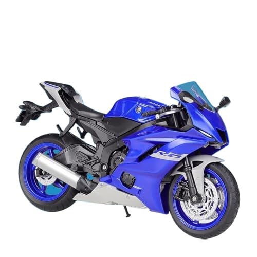 Legierung Sport Modell 1:12 Für Yamaha YZF-R6, Legierungs-Druckguss-Motorrad, Simulation Druckguss-Metall-Straßenmotorrad-Hobby-Display-Modell Motorrad Für Desktop Dekor(Blue) von YRXIAO