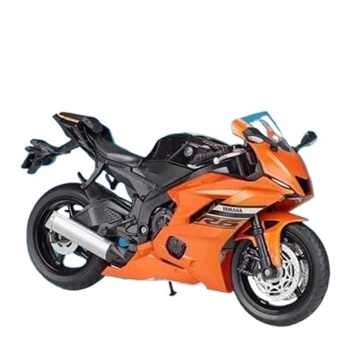 Legierung Sport Modell 1:12 Für Yamaha YZF-R6, Legierungs-Druckguss-Motorrad, Simulation Druckguss-Metall-Straßenmotorrad-Hobby-Display-Modell Motorrad Für Desktop Dekor(Orange) von YRXIAO