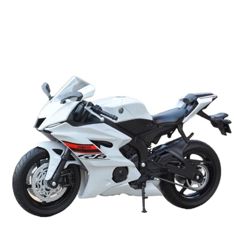 Legierung Sport Modell Modell Im Maßstab 1:12 Für Yamaha YZF-R6 2020 Modell Weiß Diecast Fahrzeug Hobby Display Ornamente Modell Spielzeugauto Motorrad Für Desktop Dekor von YRXIAO