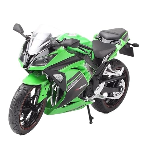 YRXIAO Legierung Sport Modell 1/12 Für Automaxx 2013 Ninja 250R SE 300 Maßstab Motorrad Spielzeug Druckguss Spielzeug Fahrzeuge Modelle Motorrad Für Desktop Dekor(Green) von YRXIAO