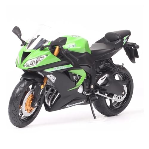 YRXIAO Legierung Sport Modell 1/12 für Kawasaki Ninja ZX-6R Legierung Off-Road Motorrad Hobby Desktop Display Kunstwerk Metall Spielzeug Straße Modell Motorrad Für Desktop Dekor von YRXIAO