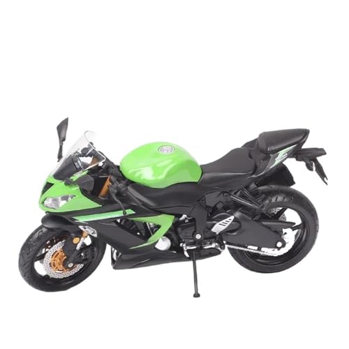 YRXIAO Legierung Sport Modell 1:12 Für Kawasaki Ninja 636 ZX 6R Motorrad Druckguss Modellauto Simulation Legierung Motorrad Modell Display Motorrad Für Desktop Dekor(Green) von YRXIAO