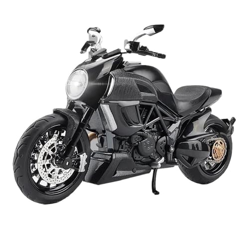 YRXIAO Legierung Sport Modell 1:12 für Ducati Diavel Legierung Diecast Motorrad Hobby Display Dekoration Motorrad Metall Körper Modell Spielzeug Auto Motorrad Für Desktop Dekor von YRXIAO