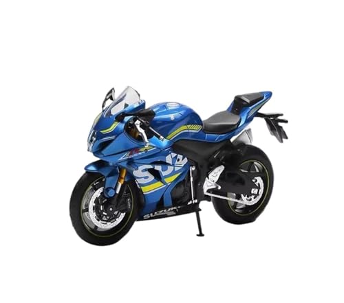 YRXIAO Legierung Sport Modell Maßstab 1:12 Für Suzuki GSX-R1000 Legierung Motorrad Spielzeug Modell Auto Druckguss Stoßdämpfer Auto Modell Dekoration Motorrad Für Desktop Dekor(Blue) von YRXIAO