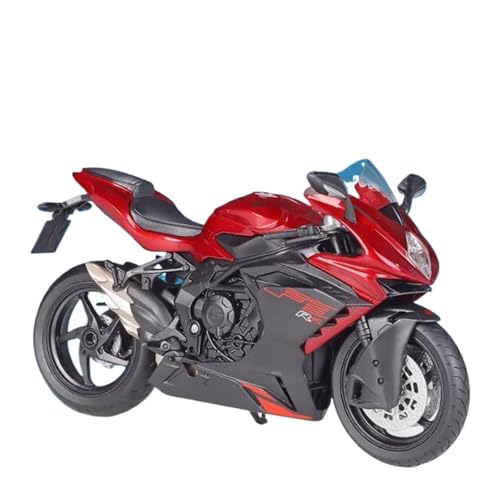 YRXIAO Legierung Sport Modell Maßstab 1:12 für MV Agusta F3 RR, Legierungs-Motorrad-Modell Druckguss-Metall-Straßen Ornamente Kunsthandwerk Spielzeug Motorrad Für Desktop Dekor(Red) von YRXIAO