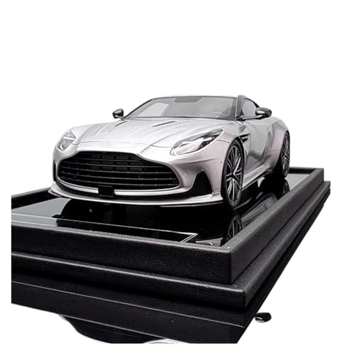 YRXIAO Modellbausatz Auto 1/18 Für Aston Martin DB12 Coupé Resin Car Model Collection Limited Edition Alloy Model Collectible Alloy Car Modelle Für Wohndekorationen(Silver) von YRXIAO