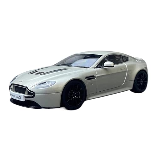 YRXIAO Modellbausatz Auto 1/18 Für Aston Martin V12 Vantage S 2015–2018 Sportwagenmodell Statische Anzeige Heimdekoration Limitierte Auflage Für Wohndekorationen(Silver) von YRXIAO