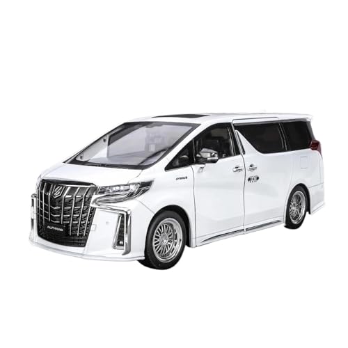 YRXIAO Modellbausatz Auto 1/18 Für Toyota Alphard MPV Legierung Auto Modell Druckguss Metall Spielzeug Auto Auto Modell Hobby Sound und Licht Modell Für Wohndekorationen von YRXIAO