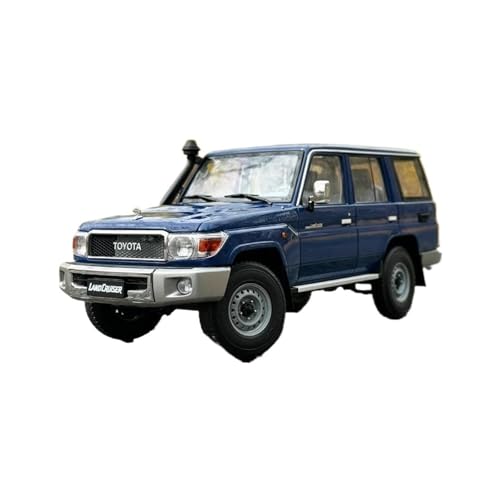 YRXIAO Modellbausatz Auto 1/18 Für Toyota Land Cruiser 76 2017 LC76 SUV Auto Modell Sammlung Statische Display Modell Limited Edition Modell Für Wohndekorationen(Blue) von YRXIAO