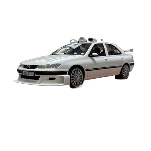 YRXIAO Modellbausatz Auto 1/18 für Peugeot 406 Taxi REF 684 Harz druckguss Modell Auto Desktop Display Modell Hause Dekoration Ornamente Für Wohndekorationen(White) von YRXIAO