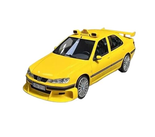 YRXIAO Modellbausatz Auto 1/18 für Peugeot 406 Taxi REF 684 Harz druckguss Modell Auto Desktop Display Modell Hause Dekoration Ornamente Für Wohndekorationen(Yellow) von YRXIAO