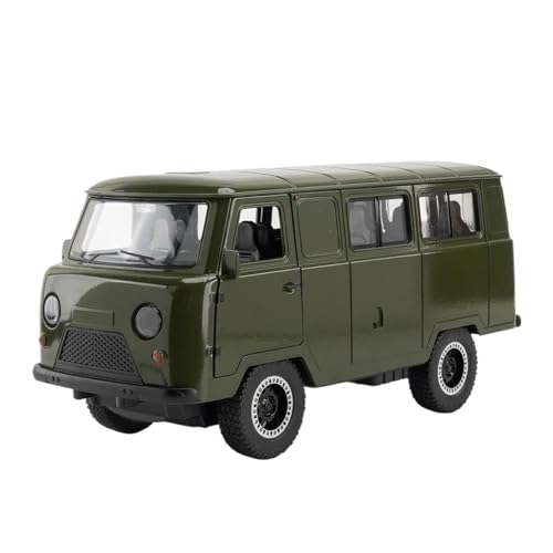 YRXIAO Modellbausatz Auto 1/18 für UAZ Reisende Legierung Verkehrs Bus Auto Modell Druck Druck Metall Touring Fahrzeuge Modell Sound Licht Spielzeug Für Wohndekorationen(Green) von YRXIAO