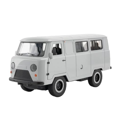 YRXIAO Modellbausatz Auto 1/18 für UAZ Reisende Legierung Verkehrs Bus Auto Modell Druck Druck Metall Touring Fahrzeuge Modell Sound Licht Spielzeug Für Wohndekorationen(White) von YRXIAO