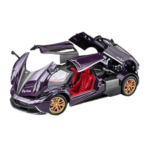 YRXIAO Modellbausatz Auto 1/24 FÜR Pagani Huayra Dinastia Diecast Legierung Auto Modell Spielzeug 4 Tür Geöffnet Sound Und Licht Zurückziehen Sport Für Wohndekorationen von YRXIAO