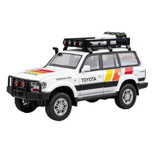 YRXIAO Modellbausatz Auto 1/24 für Toyota Land Cruiser LC80 Legierung Auto Modell Diecast Metall Off-Road Fahrzeuge Auto Modell Sound Und Licht Für Wohndekorationen von YRXIAO