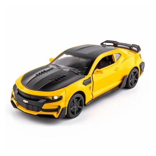 YRXIAO Modellbausatz Auto 1/32 für Camaro Spielzeug Modell Auto Legierung Metall Diecast Mit 4 Tür Geöffnet Sound Licht Zurückziehen Fahrzeug Für Wohndekorationen von YRXIAO