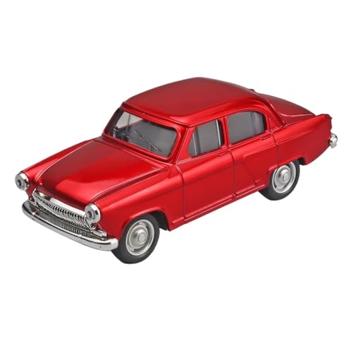 YRXIAO Modellbausatz Auto 1/43 für Wolga GAZ-21 Legierung Auto Modell Druckguss Metall Klassische Fahrzeuge Auto Modell Sound Und Licht Sammlung Für Wohndekorationen(Red) von YRXIAO