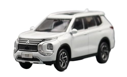 YRXIAO Modellbausatz Auto 1/64 für Mitsubishi Outlander SUV Sport Miniatur Modell Diecast Metall Spielzeug Auto Fahrzeug Display Sammlung Für Wohndekorationen(White) von YRXIAO