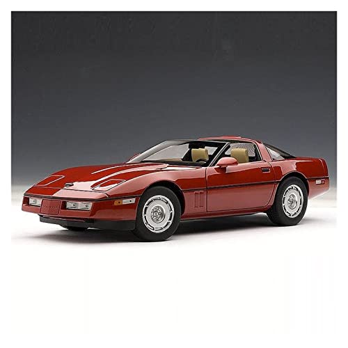 YRXIAO Modellbausatz Auto 1 18 Für Corvette C4 1986 Alloy Limited Edition Resin Metal Static Car Model Für Wohndekorationen(Rot) von YRXIAO