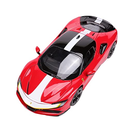 YRXIAO Modellbausatz Auto 1 18 Für Ferrari SF90 Hardcover Metalllegierung Simulation Automodell Handwerk Dekoration Sammlung Spielzeug Geschenk Für Wohndekorationen(A) von YRXIAO