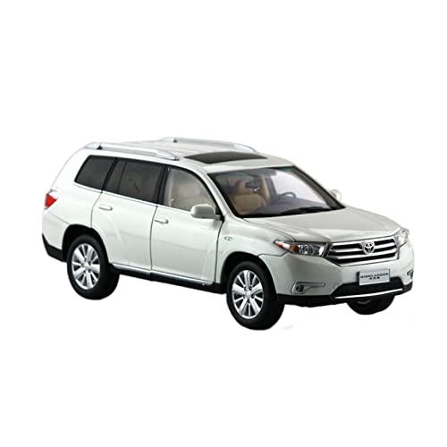 YRXIAO Modellbausatz Auto 1 18 Für Toyota Highlander 2012 Weißes SUV-Legierungs-Simulations-Auto-Modell Für Anzeige-Verzierungen Für Wohndekorationen von YRXIAO