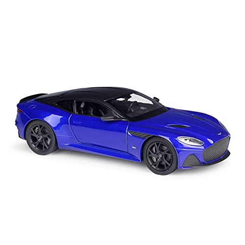 YRXIAO Modellbausatz Auto 1 24 Für Aston Martin DBS Superleggera Alloy Diecast Pull Back Automodell Für Erwachsene Display Ornamente Für Wohndekorationen(Blau) von YRXIAO