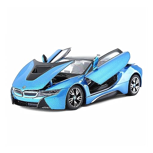 YRXIAO Modellbausatz Auto 1 24 Für BMW I8 Legierung Druckguss Automodell Dekoration Geschenk Junge Spielzeug Sammeln Für Wohndekorationen(B) von YRXIAO