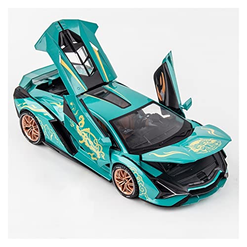 YRXIAO Modellbausatz Auto 1 24 Für Lamborghini Sian FKP 37 Chinoiserie Sportwagen Legierung Modell Sound Und Licht Spielzeuggeschenk Für Wohndekorationen(B) von YRXIAO