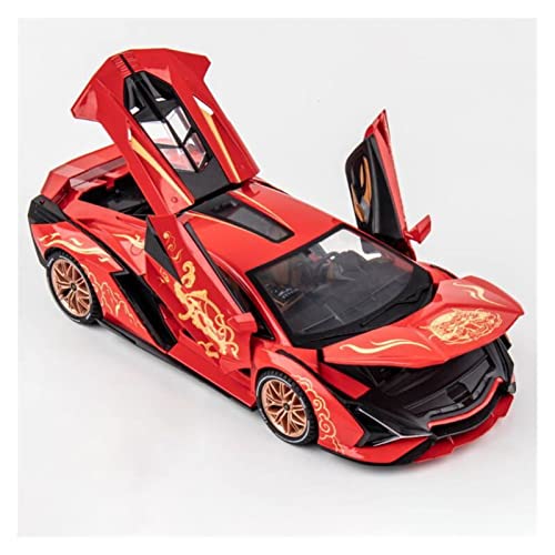 YRXIAO Modellbausatz Auto 1 24 Für Lamborghini Sian FKP 37 Chinoiserie Sportwagen Legierung Modell Sound Und Licht Spielzeuggeschenk Für Wohndekorationen(C) von YRXIAO