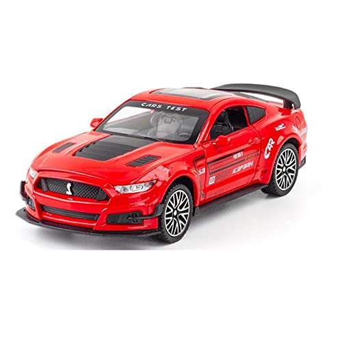 YRXIAO Modellbausatz Auto 1 32 Für Ford Mustang GT500 Simulation Legierung Automodell Soundlicht Spielzeugfahrzeuge Kindergeschenke Zurückziehen Für Wohndekorationen(Rot) von YRXIAO