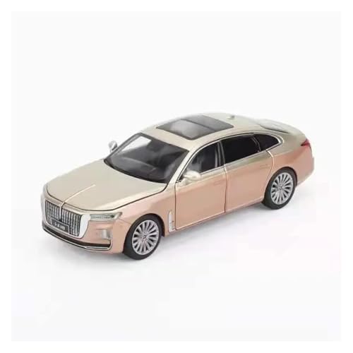 YRXIAO Modellbausatz Auto 1 32 Für Hongqi H9 Metall Modell Legierung Pull Back Geschenk Auto Modell Spielzeug Für Wohndekorationen(Gold) von YRXIAO