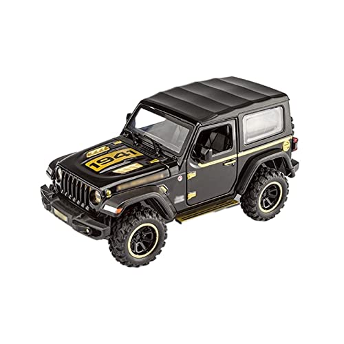 YRXIAO Modellbausatz Auto 1 32 Passend Für Jeep Wrangler Pickup Diecast Model Car Pull Back Light Sound Doors Collection Boys Toy Vehicle Für Wohndekorationen(A) von YRXIAO